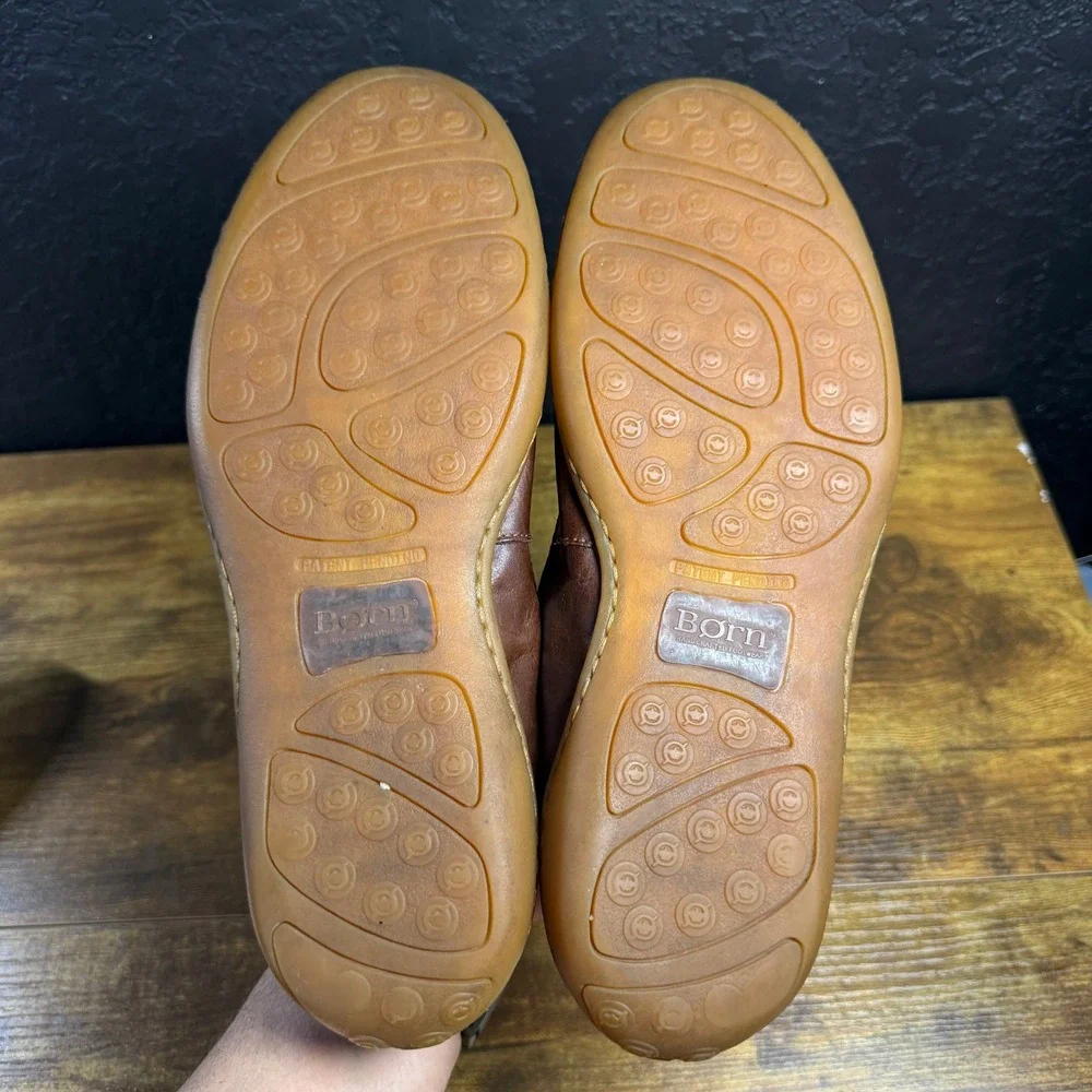 Born Nigel H30916 Brown Leather Slip On Loafers‎ Mens Size 10M
